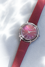 Citizen Eco-Drive Stainless Steel Red Dial Watch EM1090-78X
