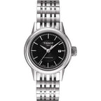 Tissot Carson Automatic Black Dial Silver Steel Strap Watch For Women - T085.207.11.051.00