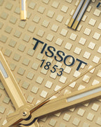 Tissot PRX Powermatic 80 Gold Dial Gold Steel Strap Watch for Men - T137.407.33.021.00