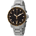 Tissot Supersport Chrono Black Dial Silver Steel Strap Watch For Men - T125.617.21.051.00