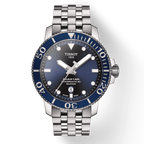 Tissot T Sport Seastar 1000 Powermatic Silicium Blue Dial Silver Steel Strap Watch For Men - T120.407.11.041.01