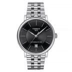Tissot T Classic Carson Premium Powermatic 80 Black Dial Silver Steel Strap Watch For Men - T122.407.11.051.00