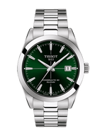 Tissot Gentleman Powermatic 80 Silicium Green Dial Silver Steel Strap Watch For Men - T127.407.11.091.01