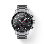 Tissot Supersport Chrono Black Dial Silver Steel Strap Watch For Men - T125.617.11.051.00