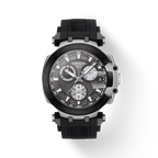 Tissot T Race Chronograph Anthracite Black Dial Black Silicone Strap Watch For Men - T115.417.27.061.00