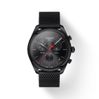 Tissot T Classic PR 100 Chronograph Black Dial Black Mesh Bracelet Watch For Men - T101.417.33.051.00