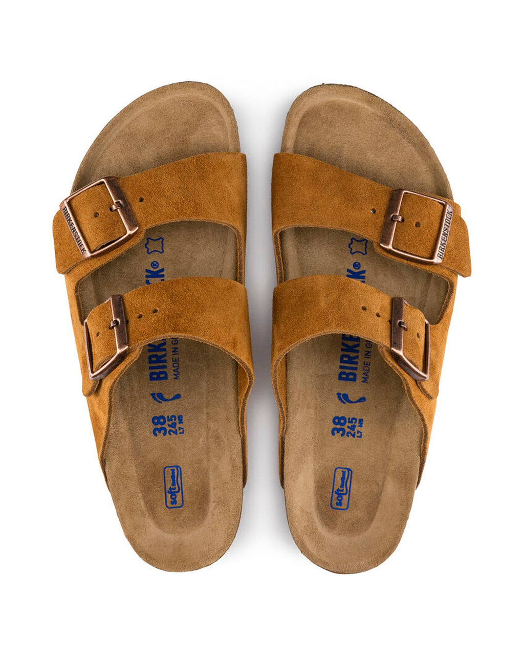 Arizona Soft Footbed Mink Suede Leather Sandals