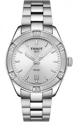 Tissot PR 100 Sport Chic Silver Dial Silver Steel Strap Watch for Women - T101.910.11.031.00