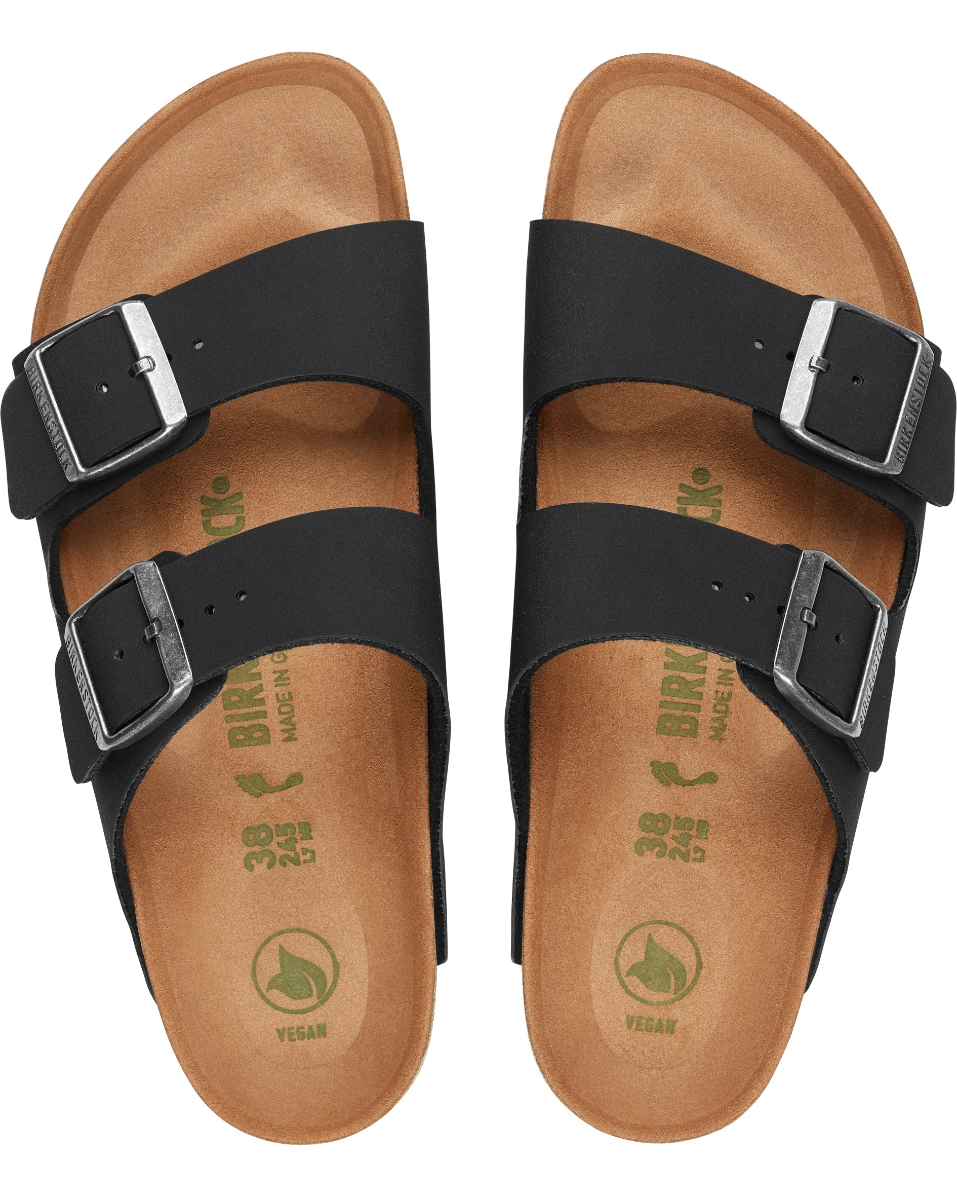 Arizona Vegan Black Birko-Flor Sandals