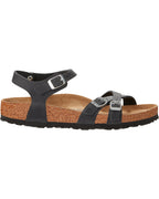 Kumba Black Oiled Leather Sandals