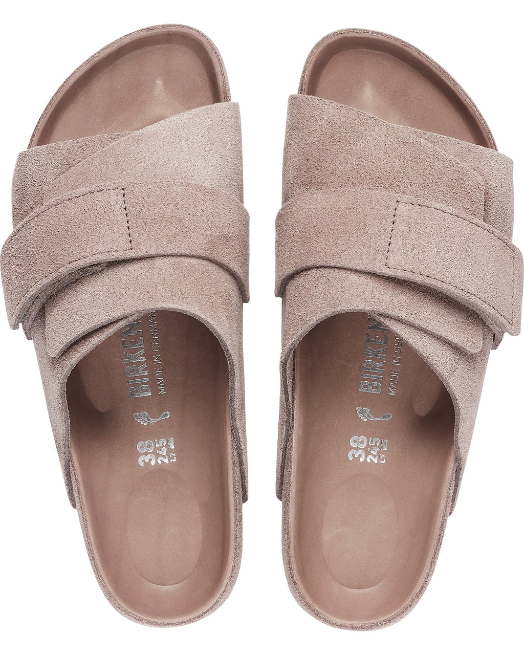 Kyoto Exquisite Gray Taupe Suede Leather Sandals