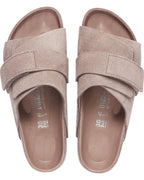 Kyoto Exquisite Gray Taupe Suede Leather Sandals