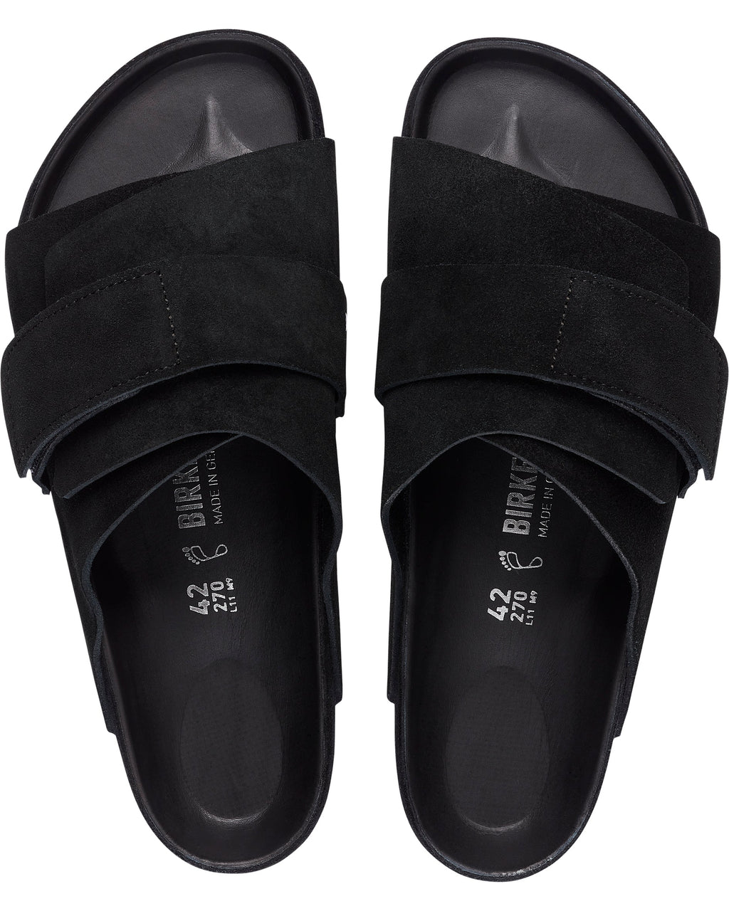 Kyoto Exquisite Black Suede Leather Sandals