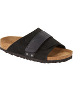 Kyoto Black Soft Suede & Nubuck Leather Sandals