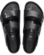 Arizona Exquisite Black Leather Sandals