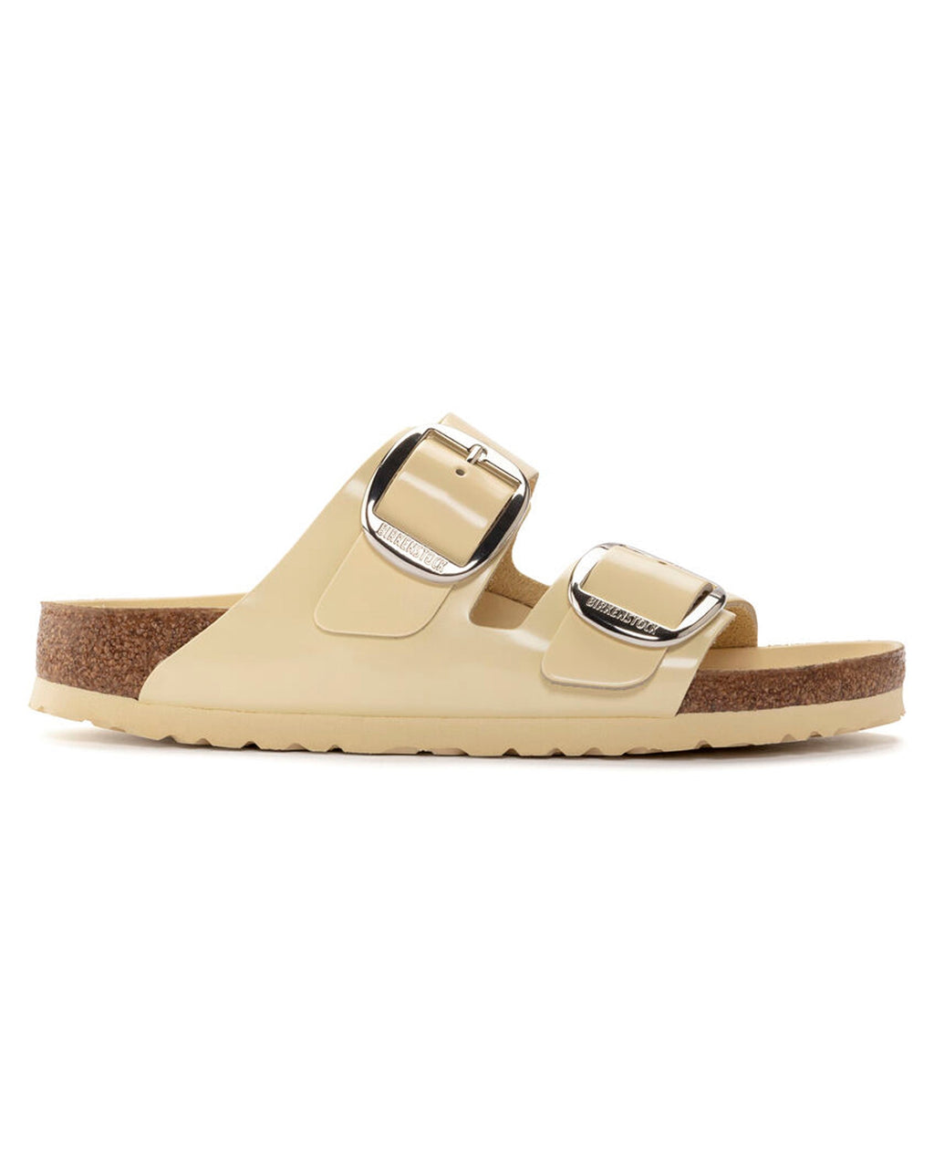 Arizona Big Buckle High Shine Butter Leather Sandals