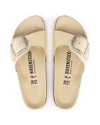 Madrid Big Buckle High Shine Butter Leather Sandals