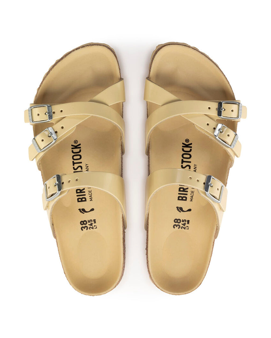 Franca High Shine Butter Leather Sandals
