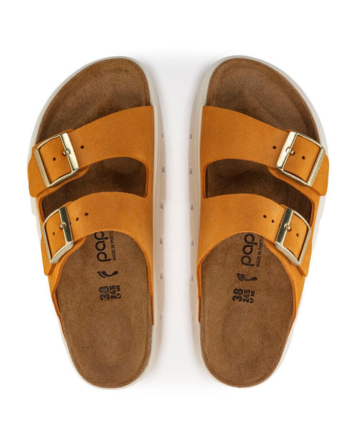 Arizona Chunky Apricot Suede Leather Sandals