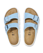 Arizona Chunky Mineral Blue Suede Leather Sandals