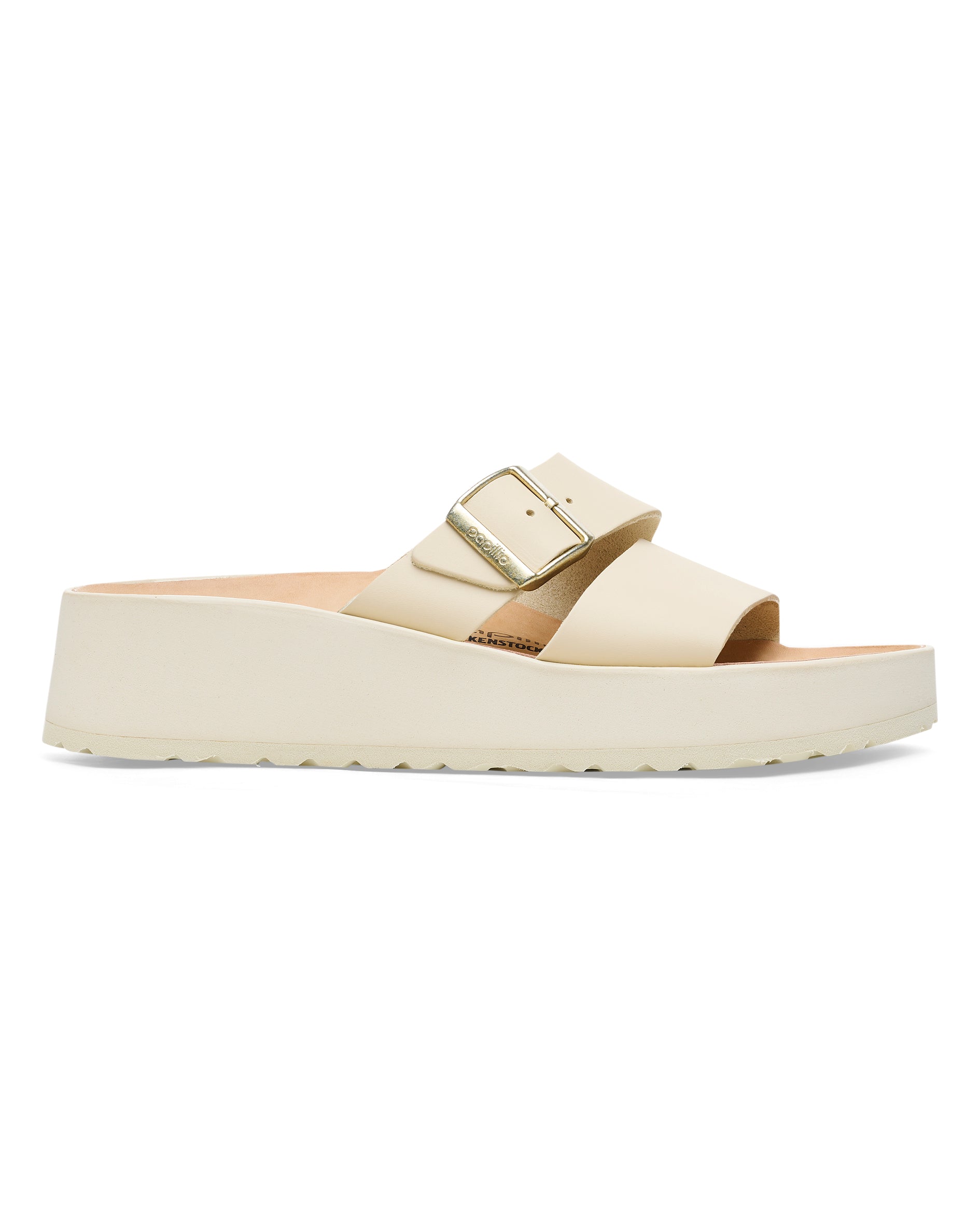 Almina Exquisite Ecru Leather Sandals