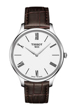 Tissot Tradition 5.5 Lady Silver Dial Brown Leather Strap Watch for Women - T063.009.16.018.00