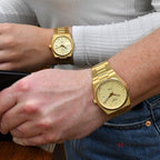 Tissot PRX Champagne Yellow Gold Dial Gold Steel Strap Watch for Men - T137.410.33.021.00