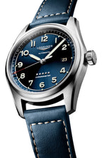 Longines Spirit Automatic COSC Stainless Steel Blue Dial Blue Leather Strap Date Mens Watch L3.810.4.93.0