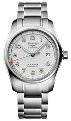Longines Spirit Prestige Edition Automatic COSC Stainless Steel Silver Dial Interchangeable Brown Leather/NATO Strap Date Mens Watch L3.810.4.73.9