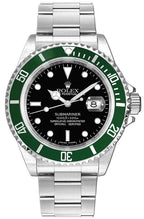 Rolex Submariner Date Stainless Steel Kermit Black Dial Men's Watch 16610LV