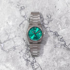 Tissot PRX Green Dial Silver Steel Strap Watch for Women - T137.210.11.081.00
