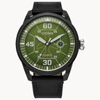 Citizen Avion Eco-Drive Leather Strap Men's Watch AW1735-03X