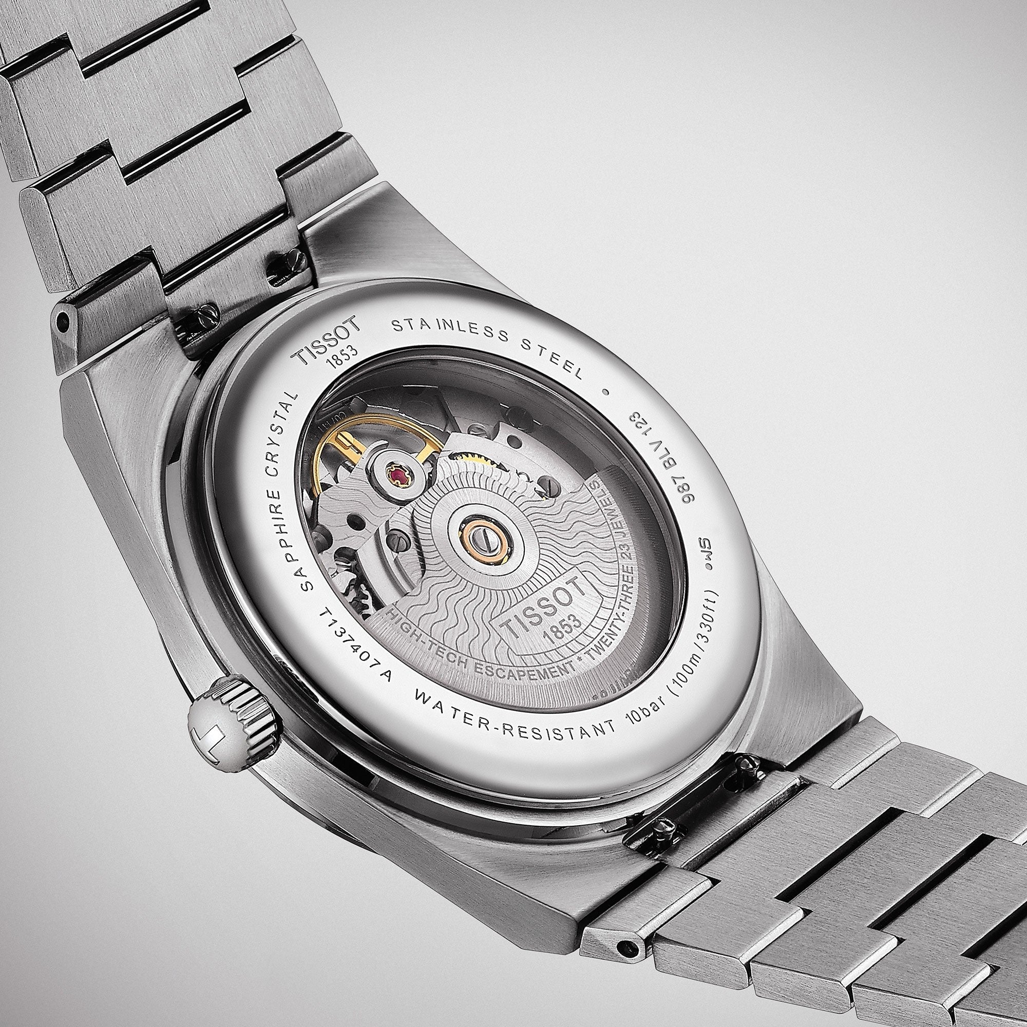 Tissot PRX Powermatic 80 Silver Dial Silver Steel Strap Watch For Men - T137.407.21.031.00