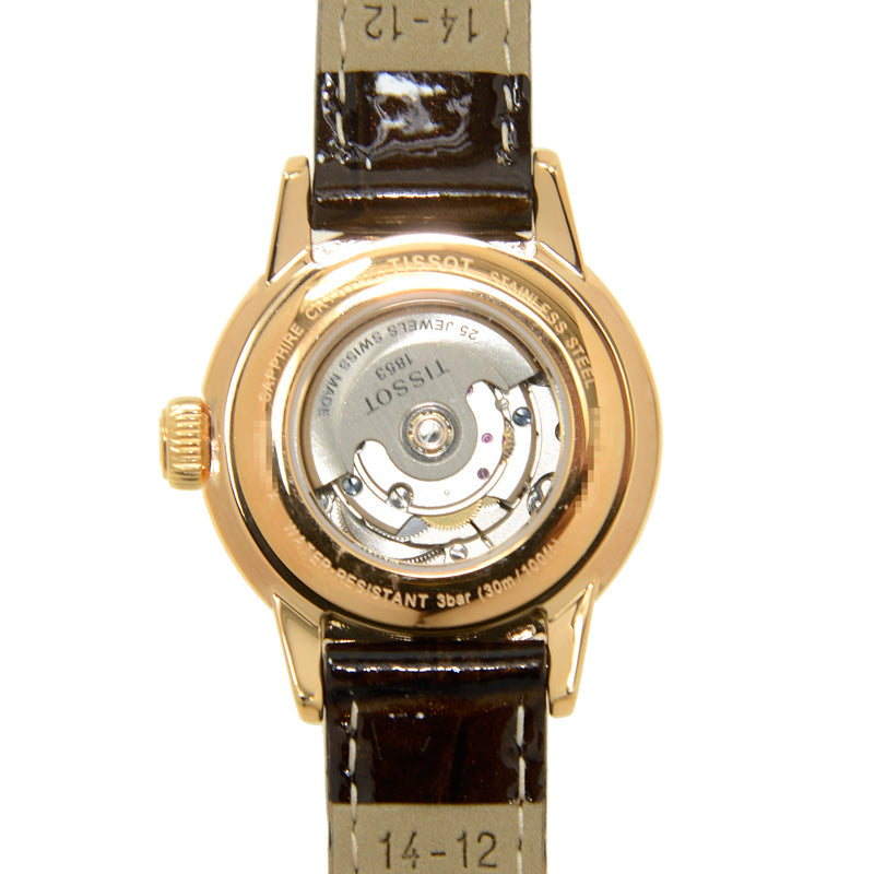 Tissot Carson Automatic White Dial Brown Leather Strap Watch For Women - T085.207.36.011.00