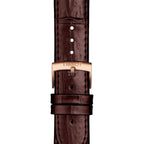 Tissot Carson Premium Powermatic 80 White Dial Brown Leather Strap Watch For Men - T122.407.36.031.00