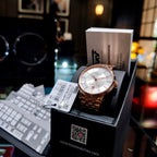 Tissot T Classic Carson Premium Automatic White Dial Rose Gold Steel Strap Watch for Men - T122.407.33.031.00
