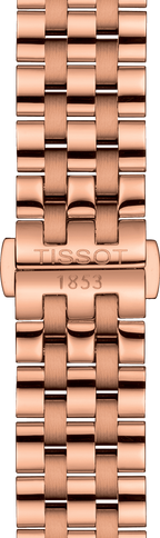Tissot T Classic Carson Premium Automatic White Dial Rose Gold Steel Strap Watch for Men - T122.407.33.031.00