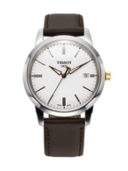 Tissot T Classic Dream White Dial Brown Leather Strap Watch for Men - T033.410.26.011.01