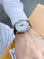 Tissot T Classic Carson White Dial Black Leather Strap Watch for Men - T085.410.16.013.00