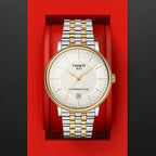 Tissot Carson Premium Powermatic 80 White Dial Two Tone Steel Strap Watch For Men - T122.407.22.031.00