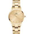 Daniel Wellington Ladies Gold Iconic Link Unitone Watch