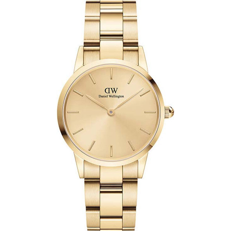 Daniel Wellington Ladies Gold Iconic Link Unitone Watch