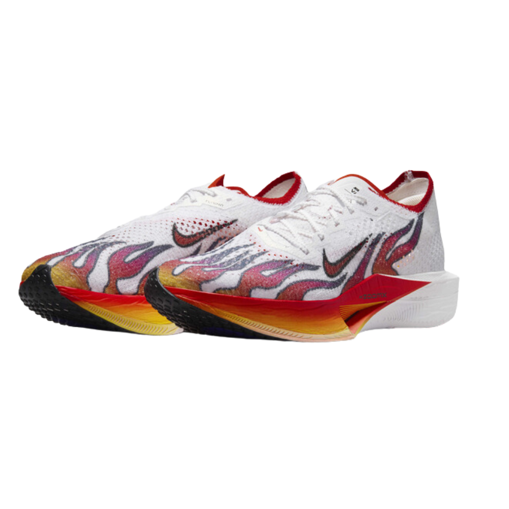 ZoomX Vaporfly Next% 3 Flyknit Premium Men's :White | Habanero Red