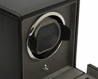 Wolf "Cub" Single Watch Winder with Cover - Vegan Leather