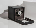 Wolf "Cub" Single Watch Winder with Cover - Vegan Leather