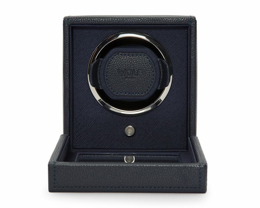 Wolf "Cub" Single Watch Winder with Cover - Vegan Leather
