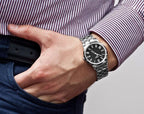 Tissot T Classic Dream Black Dial Silver Steel Strap Watch for Men - T033.410.11.053.01