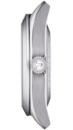 Tissot Gentleman Powermatic 80 Silicium Ice Blue Silver Steel Strap Watch For Men - T127.407.11.351.00