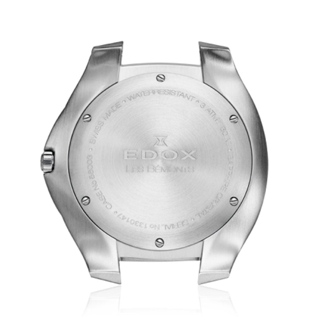Edox Les Bèmonts Ladies Silver Black Watch