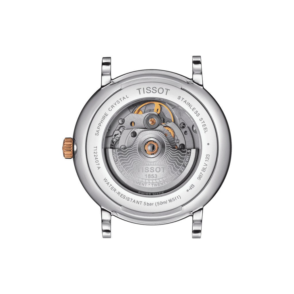 Tissot Carson Premium Powermatic 80 Silver Dial Two Tone Steel Strap Watch For Men - T122.407.22.033.00